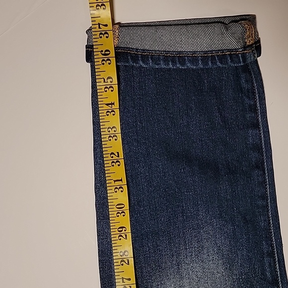 KanCan Boyfriend Blue Jeans Denim Pants Relaxed Fit Distressed Cuffed Blue 7 27 - Picture 15 of 16